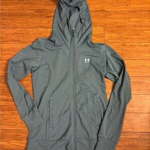 Himali green women’s large full Zip-Up Hoodie